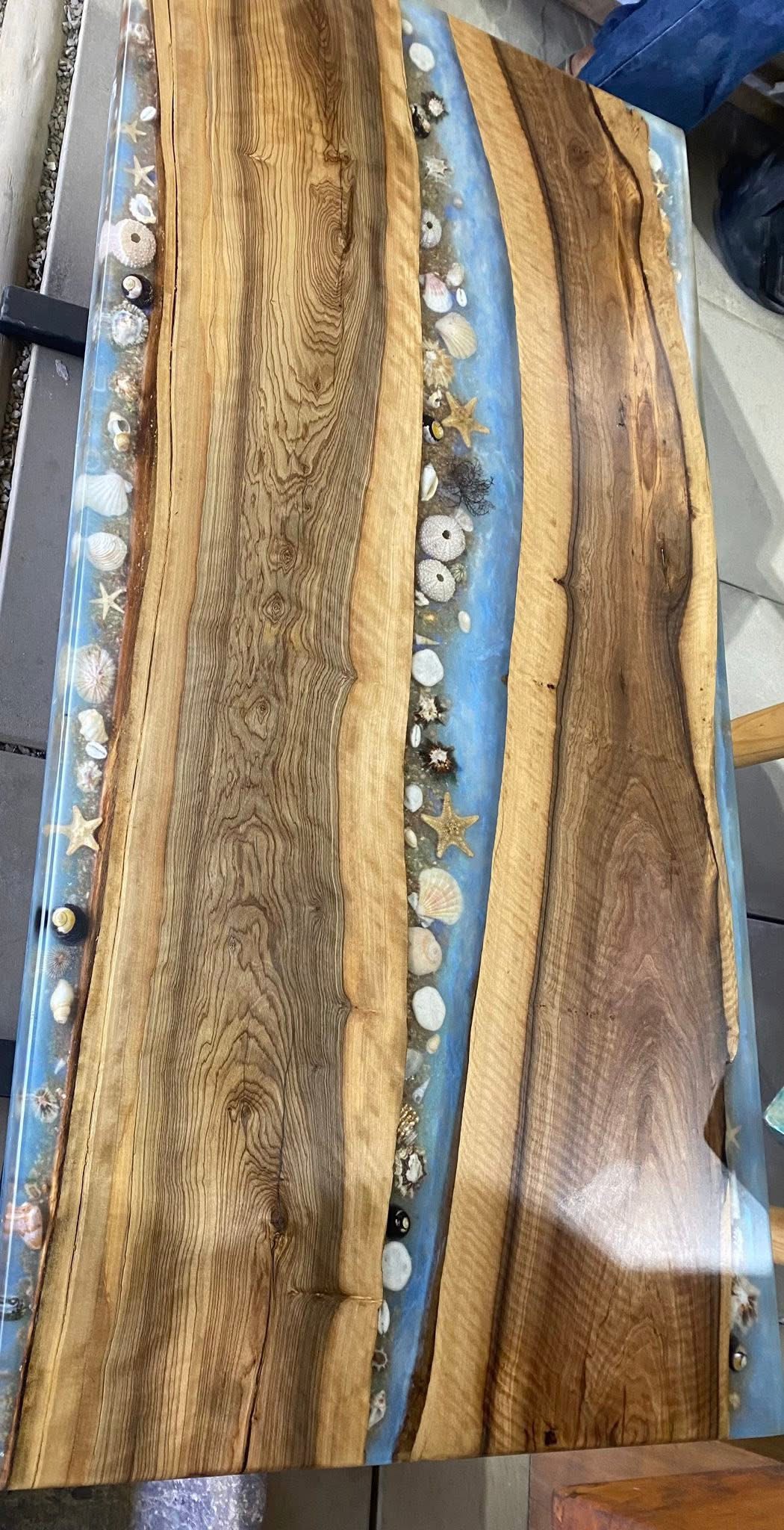 Wild Olive Sea Theme Resin Coffee Table - Image 3